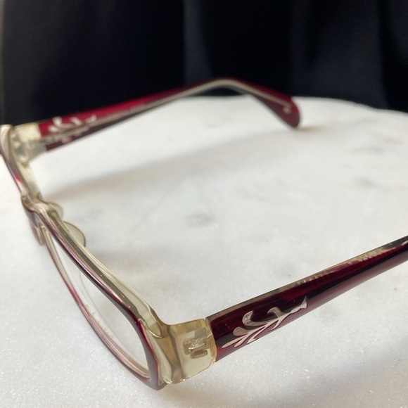 Jubilee 5772 NWOT Women’s Ruby Red Rectangle Eyeglasses Academia Office Siren - Picture 4 of 7